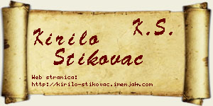 Kirilo Štikovac vizit kartica